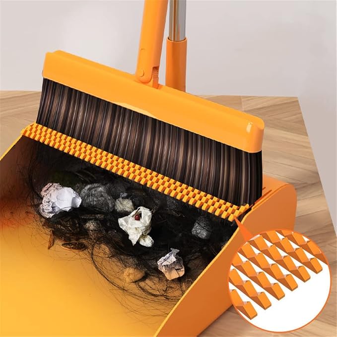 Household Broom Folding Dustpan Floor Squeegee Brush Hair Dust Home Cleaning - Image 3
