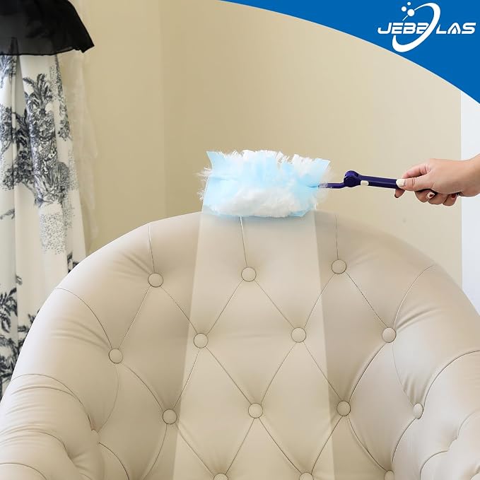 JEBBLAS Disposable Blue Duster Including 1 Long Handle, 1 Short Handle and 20 - Image 9