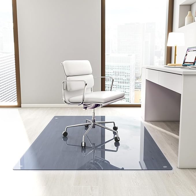 Tempered Glass Floor Mat for Office Chair, for Carpeted or Hard Floor, - Image 2