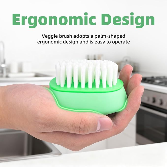 Vegetable Brush Scrubber for Food, Dishwasher Safe Ear-Hanging Veggie & Fruit - Image 5