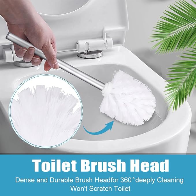 EKDJKK 2PCS Toilet Bowl Brush Replacement Head, Toilet Brush Head Replacement - Image 6