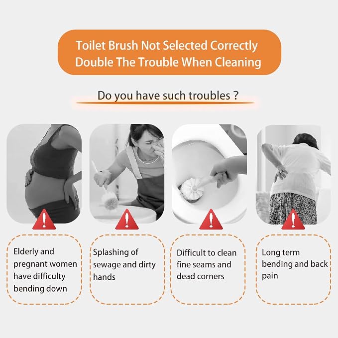 Wall Mounted Long Handle Toilet Brush Set - Image 6