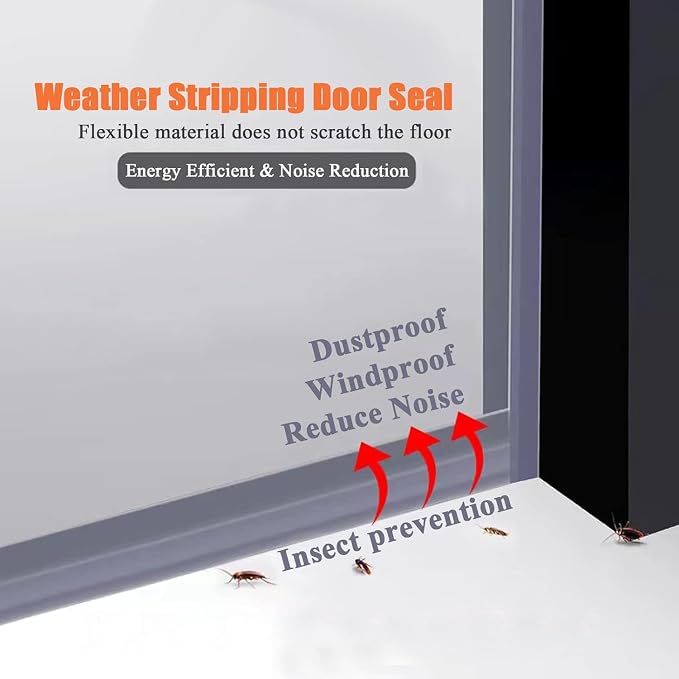Upgraded 32.8FT Silicone Weather Stripping Door Seal, No Residue Glass Shower - Image 4