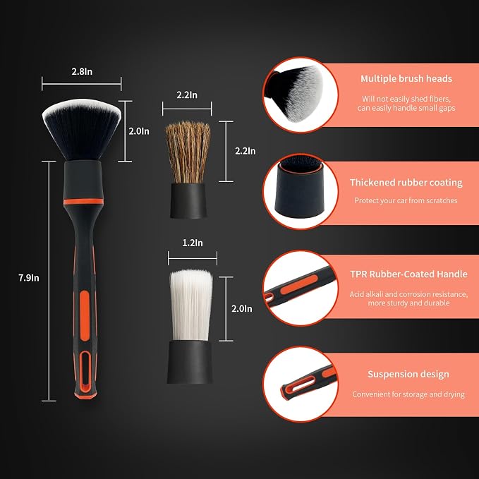 Car Drill Brush, Drill Brush for Air Vent Automotive Interior Exterior - Image 4