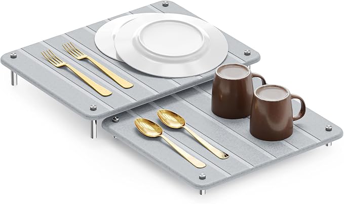 SpaceAid 2 Pack Stone Dish Drying Mats by SpaceAid