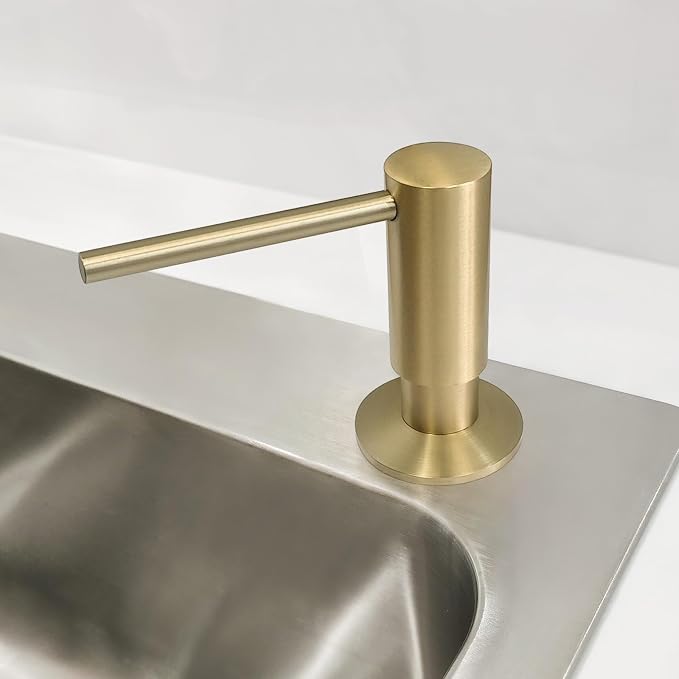 Brushed Gold Built in Dish Soap Dispenser - Image 2