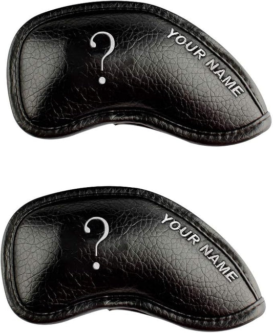 CRAFTSMAN GOLF 12pcs or 1pc Thick Synthetic Leather Golf Iron Head Covers Set by CRAFTSMANGOLF