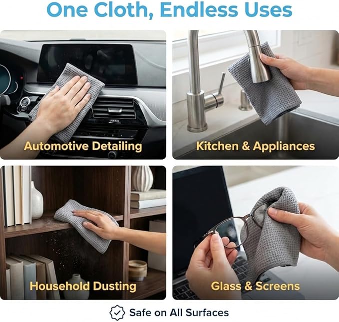 Waffle Weave Microfiber Cloths - Image 5