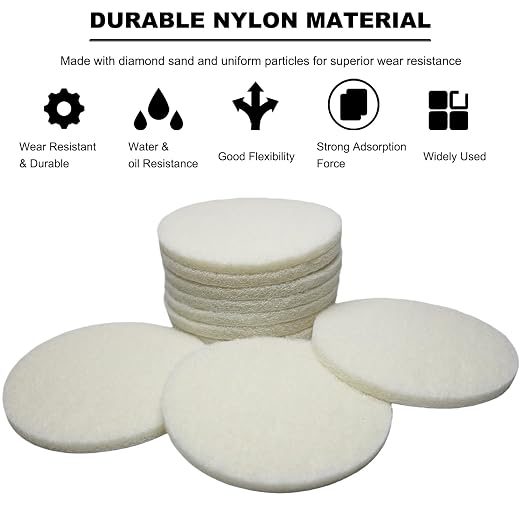 10 Pack 6 Inch Multipurpose White Scrubber Scouring Pads Flocking Scuff Pads - Image 6