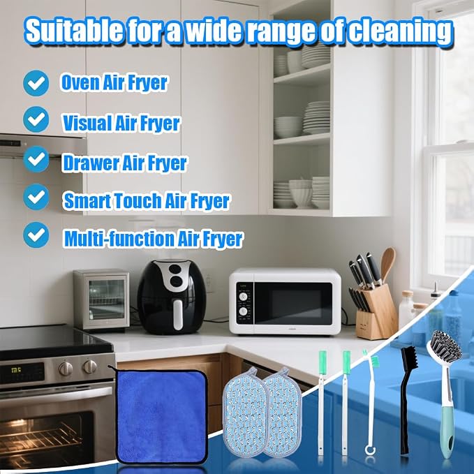 Air Fryer Cleaning Tools Set, Airfryer Cleaner Brush, Air Fryer Accessories（8 - Image 4