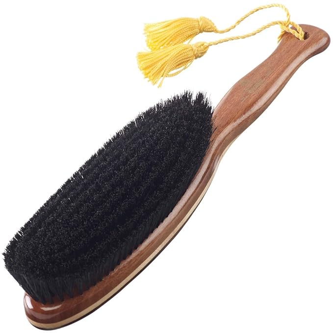 KENT CR8 Clothes Brush, 100% Natural Black Boar Bristle Lint Remover by KENT