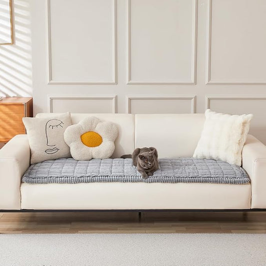 Couch Cover for Dogs Washable, Fuzzy Pet Couch Covers for 3 Cushion Sofa Pet - Image 2