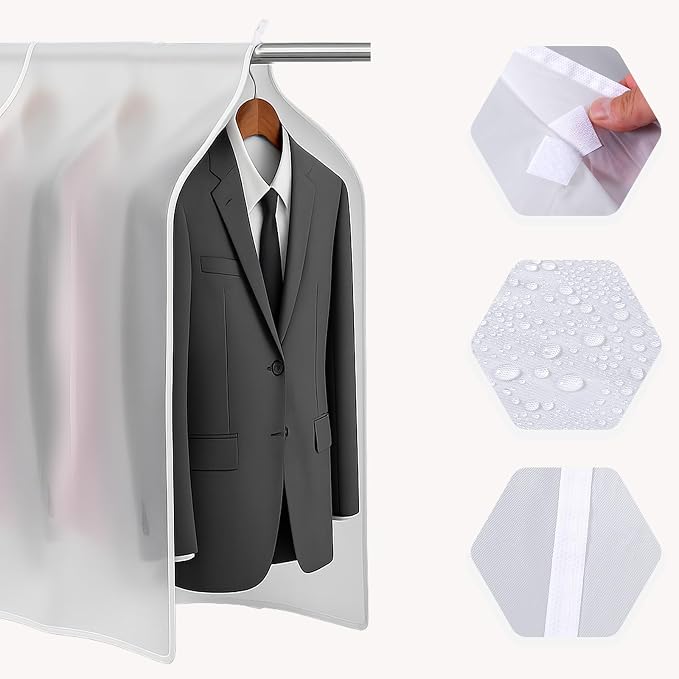 Clothing Rack Covers Hanging Clothes Dust Covers Garment Bag Organizer Storage - Image 3