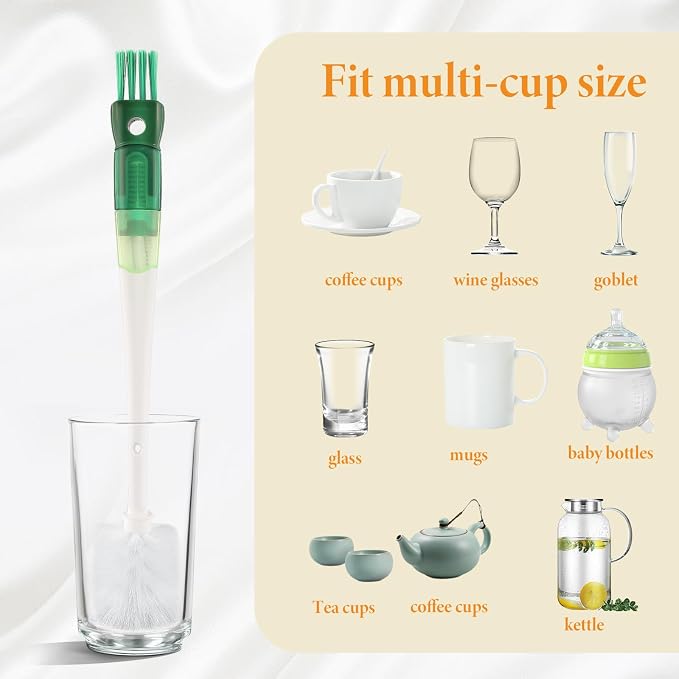 5 in 1 Water Bottle Brushes for Cleaning, Easily Cleans The Cup Mouth, and - Image 2