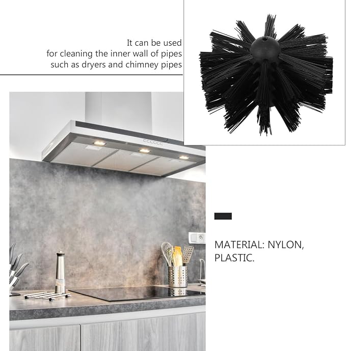 Chimney Brush Head Replacement Dryer Vent Pipe Cleaning Brush Compatible - Image 9