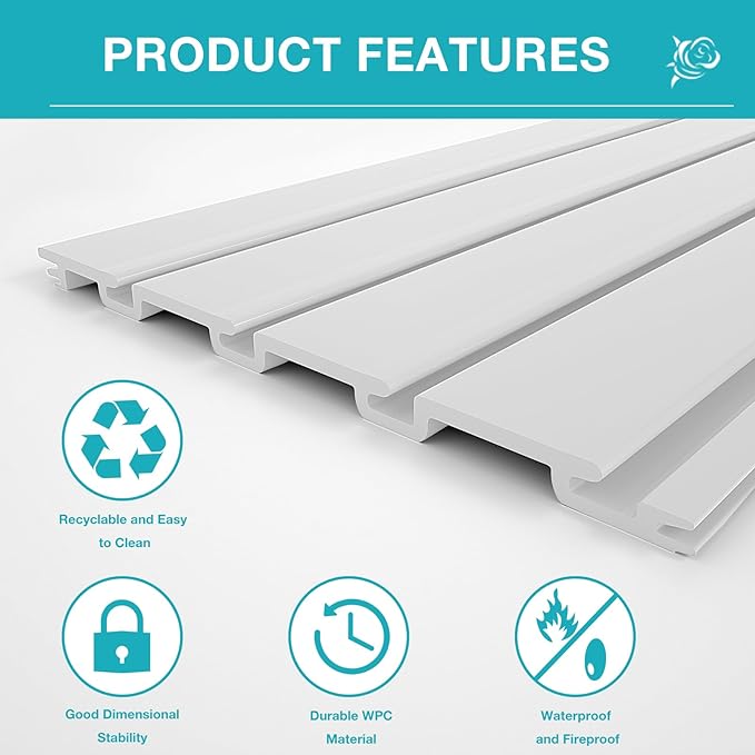 NeatiEase Slatwall Panel Wall Storage Systems, 4 x 8ft Slat Wall Paneling - Image 2
