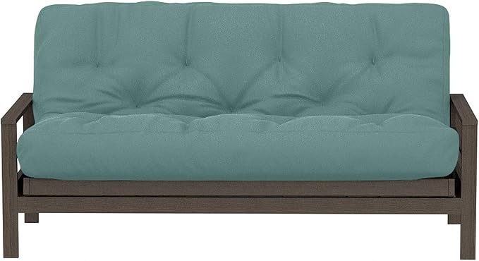 Royal Sleep Products by The Futon Factory 6 inch Foam Futon Mattress - Solid Teal Cover - Full Size - CertiPUR Certified Foams - Made in USA - Replacement Mattress - (Frame not Included)