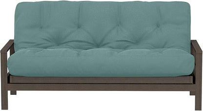 Royal Sleep Products by The Futon Factory 6 inch Foam Futon Mattress - Solid Teal Cover - Full Size - CertiPUR Certified Foams - Made in USA - Replacement Mattress - (Frame not Included)