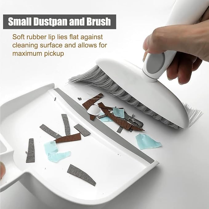 Dust pan, Mini Dustpan and Brush Set, Small Broom and Dustpan Set, Small Hand - Image 2