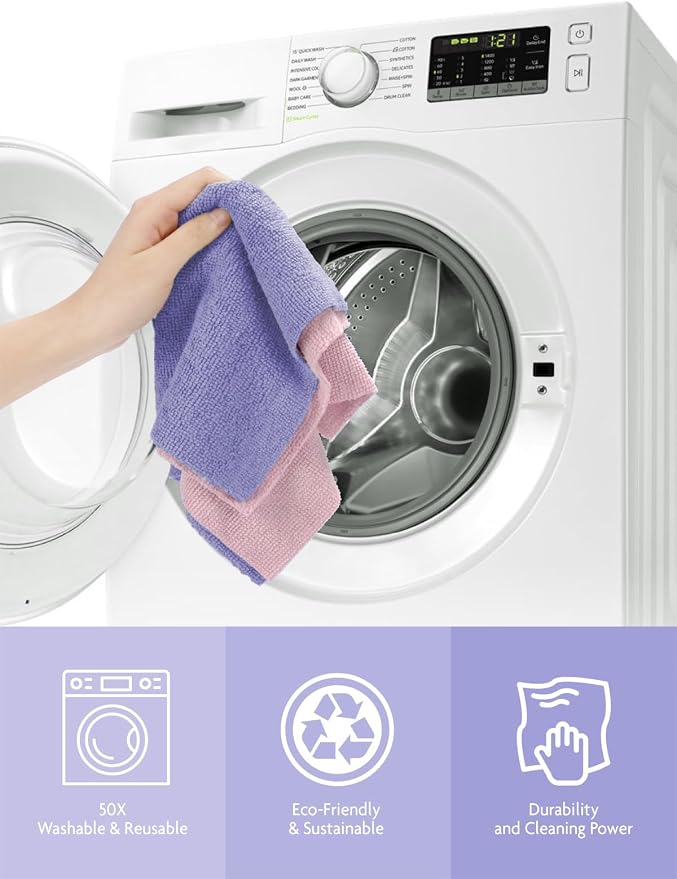 Fantasticlean Microfiber Cleaning Cloth Roll -60 Pack, Tear Away Microfiber - Image 8