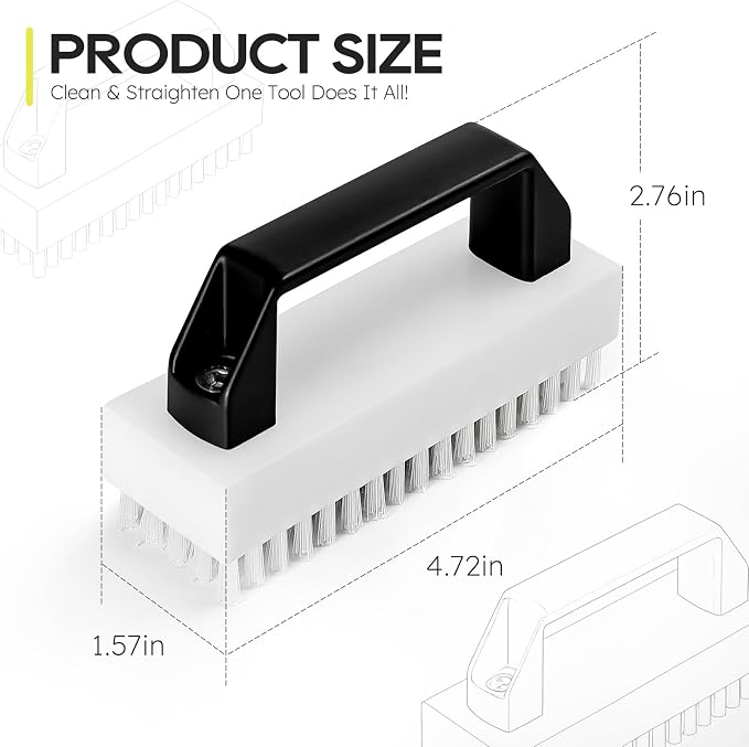 2-in-1 AC Fin Comb Straightener & AC Coil Cleaner Brush, Stiff Bristle Brush - Image 5