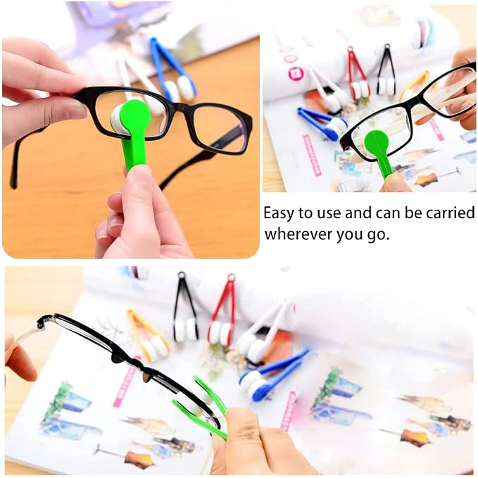 10 Pcs Mini Sun Eyeglasses Cleaning Clip, Glasses Eyeglass Microfiber - Image 7