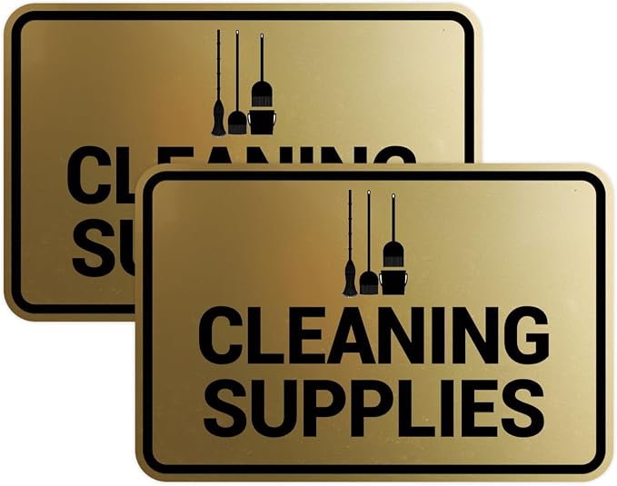 Signs ByLITA Classic Framed Cleaning Supplies Sign by SignsByLITA