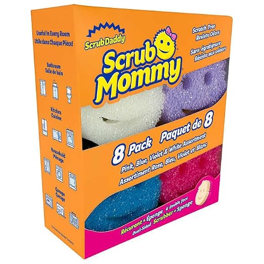 Scrub Daddy Scrub Mommy Dual-Sided Scrubber and Sponge, Variety Pack of 8 - Image 2