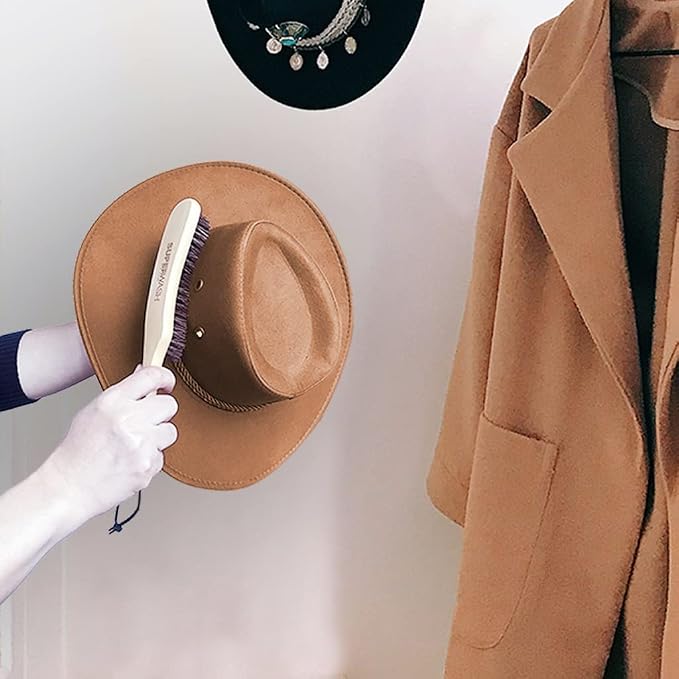 Hat Brush - Clean Western Cowboy Hat, Fedora Hat & Baseball Cap, Horsehair - Image 3