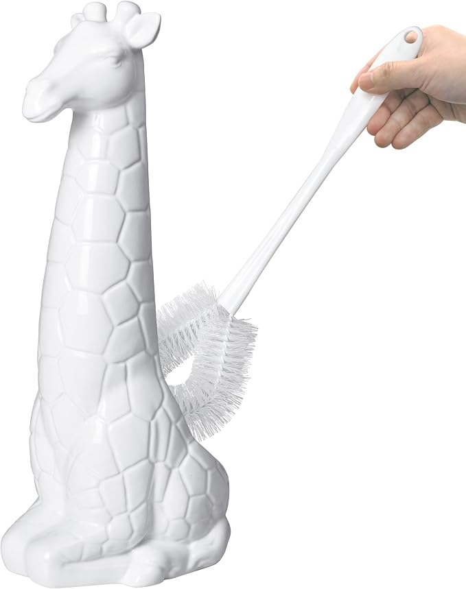 Giraffe Toilet Brush Holder and Brush Set by AllureHomeCreation