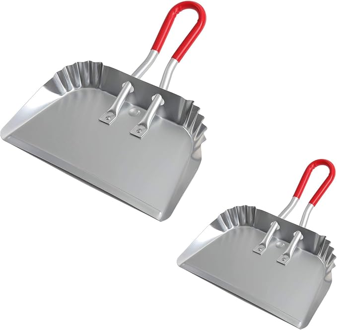 TOP DOG Metal Dustpan 17”, Aluminum Dust Pans Heavy Duty Does not Chip or Bend by TOPDOG