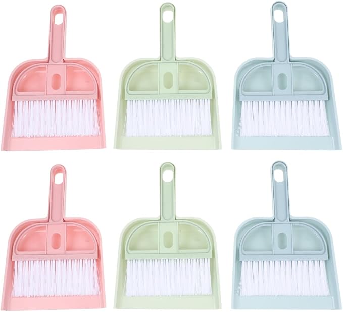 Mini Broom and Dustpan Set Compact Desktop Cleaning Tools by WRITWAA