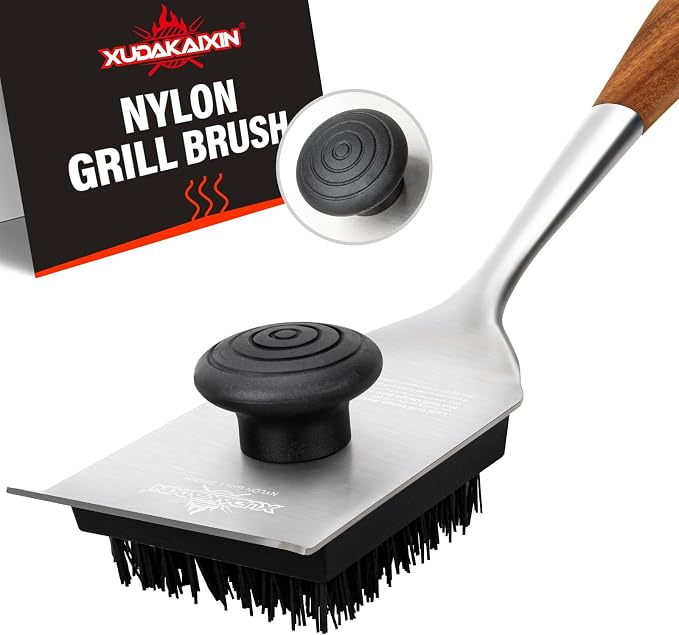 Grill Brush and Scraper, Dual Grip Design, Extra Strong BBQ Cleaner Accessories by XUDAKAIXIN