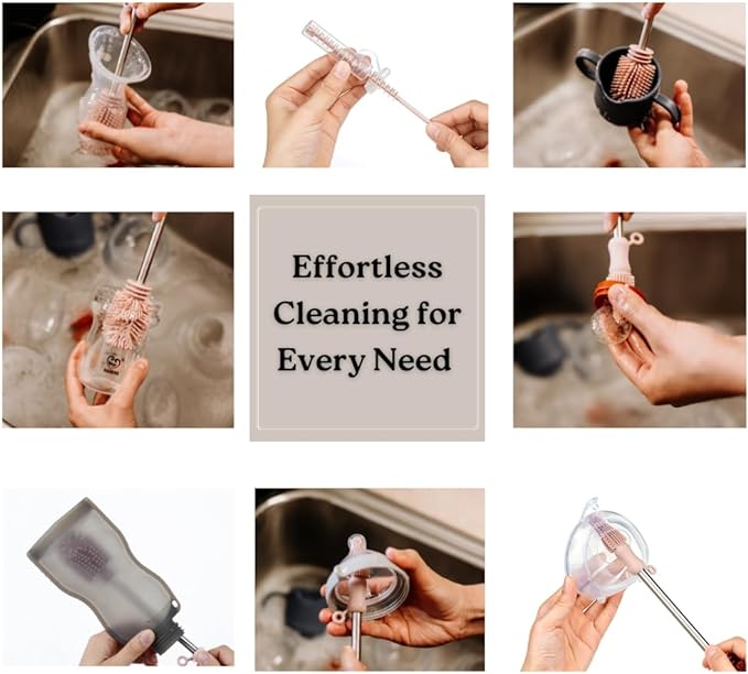 Haakaa Silicone Cleaning Brush Kit – Household Cleaning Brushes - Image 5