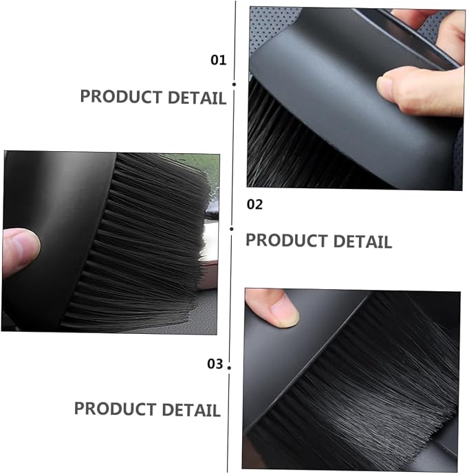 Car Air Vent Cleaning Brush Black Soft Bristle Auto Detailing Tool - Image 6