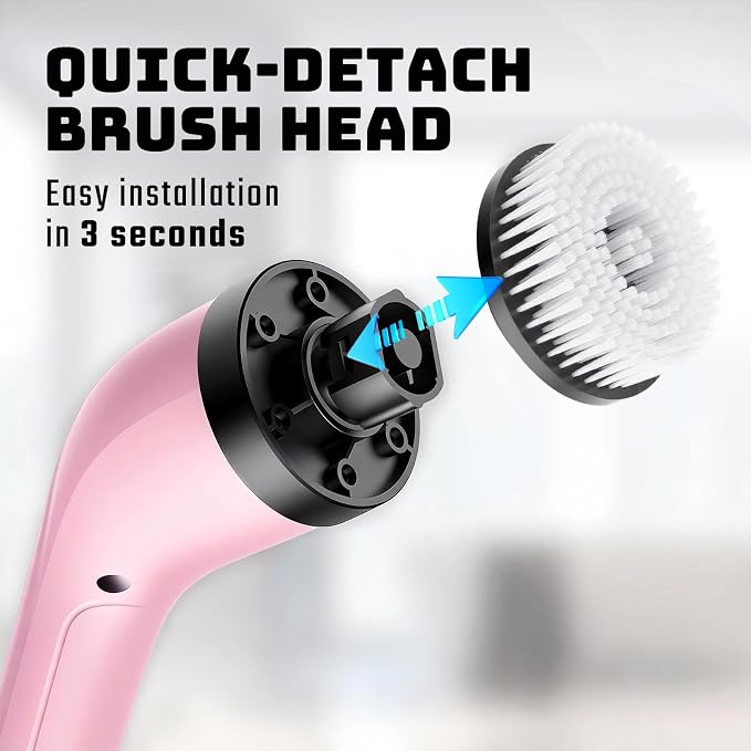 Electric Spin Scrubber for Cleaning Bathroom: Cordless Power Shower Scrubber - Image 6