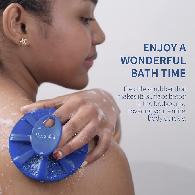 Silicone Body Scrubber, BEAUTAIL Shower Bath Scrubber, More Hygienic Than - Image 6