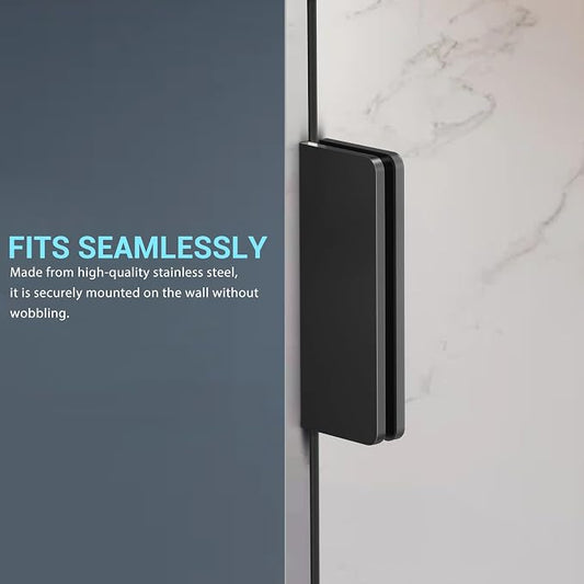 Bathtub Shower Door, 1/4" Clear Tempered Frameless Shower Glass Door, Tub - Image 2