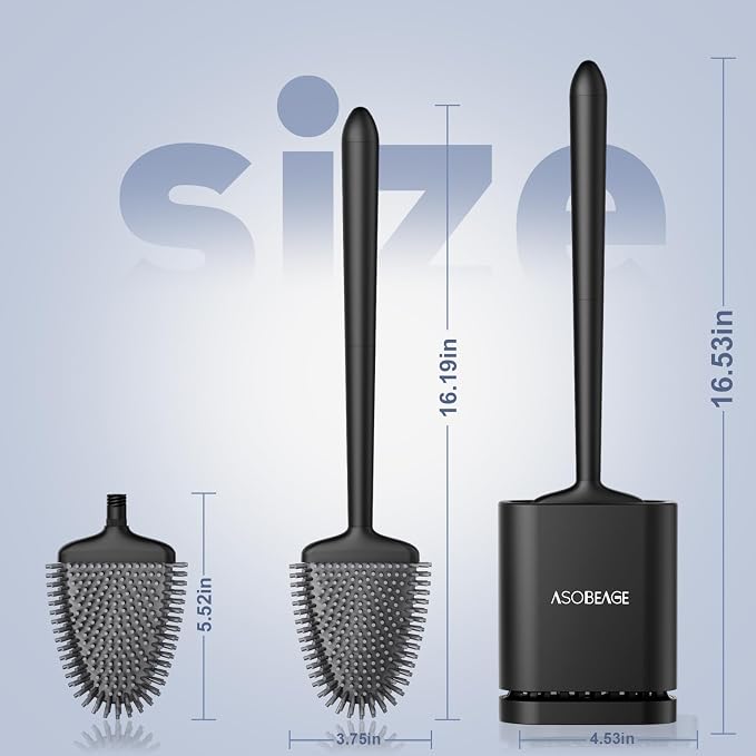 ASOBEAGE Deep Cleaner Toilet Brush: Silicone Toilet Brush - Image 6