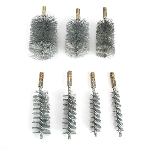 1Pc 18mm Round Tube Cylinder Bores Cleaning Wire Brush Stainless Steel by Baisiky