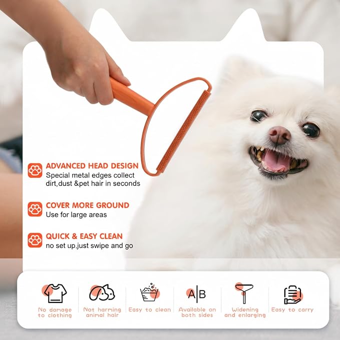 Honeydak 3 Pieces Hair Remover Tool Dog Hair Remover Pro Silicone Cleaner Brush - Image 3