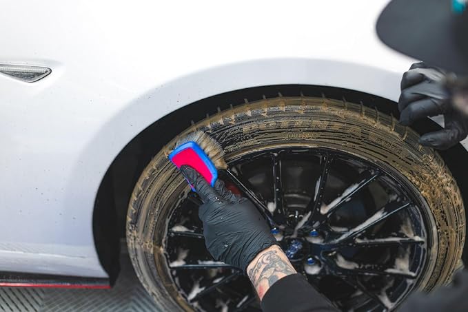 Detail Factory - ProGrip Tire Brush - Ergonomic ProGrip Handle, Stiff Synthetic - Image 3