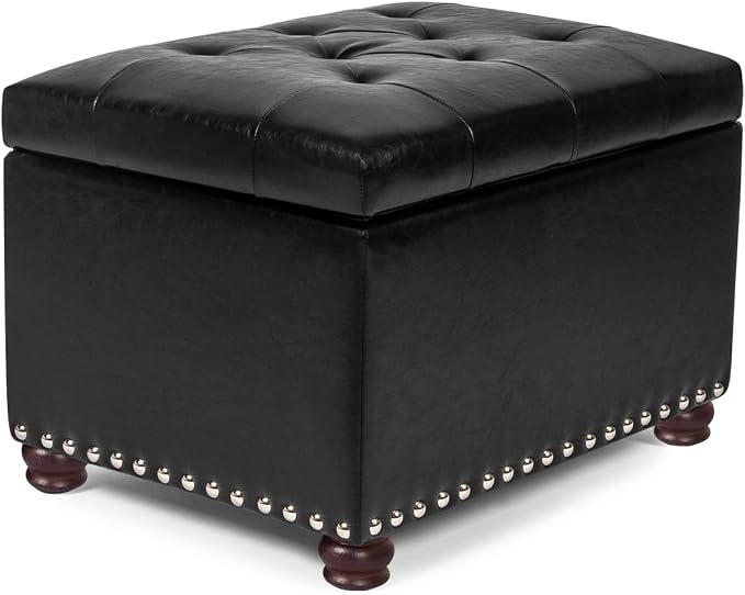 24'' Leather Storage Ottoman Rectangular Foot Rest Stool by DecentHomefocusoneveryonessmallfamilySimplefurnitureSophisticatedlifestyleYourspaceplannerknowyoubetterbecausemoreprofessional