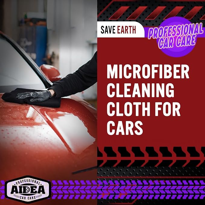 AIDEA Microfiber Cleaning Cloth Black 150PK, Microfiber Towels - Image 4
