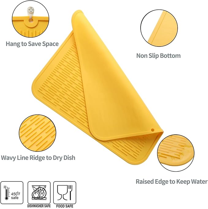Silicone Dish Drying Mat for Multiple Usage, Easy clean, Eco-friendly, - Image 4