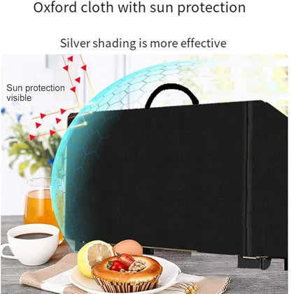 Oven Air Fryer Cover, 420D Oxford Fabric, Heat-Resistant Waterproof Dust-Proof Protector, Compatible with Breville Smart Oven Air Fryers, Black, 50x40x32cm