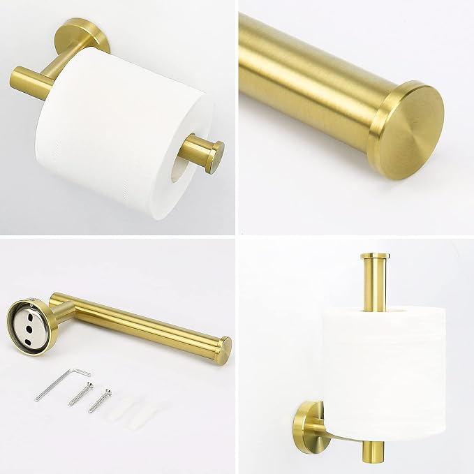 NearMoon 2 Pieces Bathroom Hardware Accessories, Towel Ring and Toilet Paper - Image 3