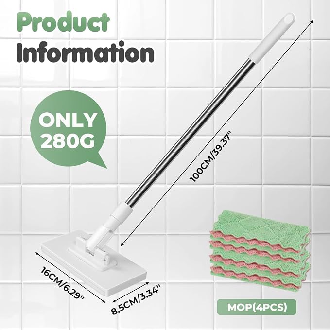 Disposable Dust Mop with 4 Reusable Cloths, mopa desechable para el polvo con 4 - Image 8