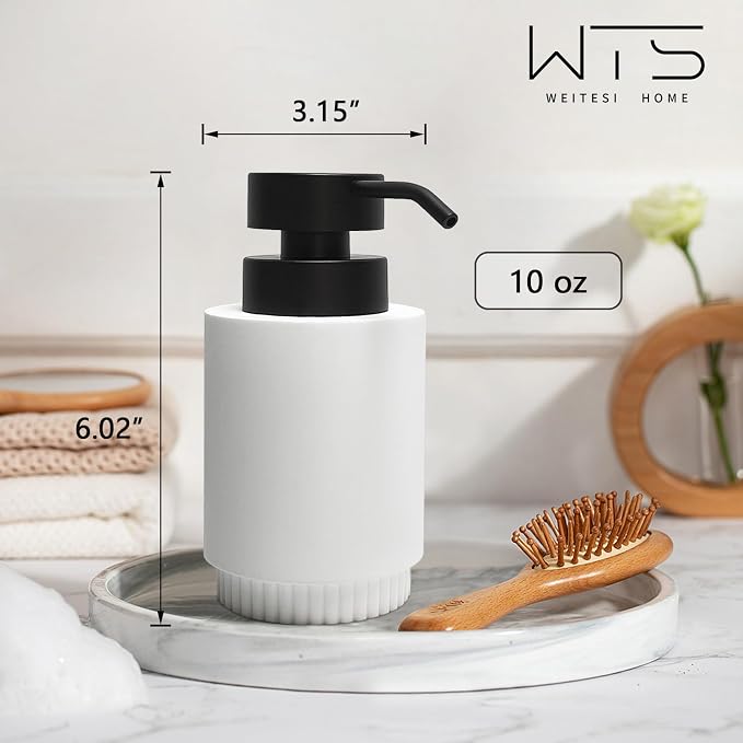 Resin Soap Dispenser for Bathroom, Hand Lotion Liquid Dispenser Easy-to-Press - Image 2