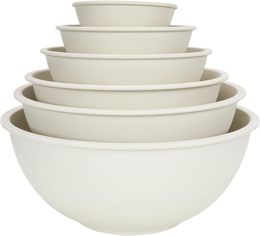 Chef Craft Eco Bamboo Fiber Mixing Bowl Set, 6 Piece Set by ChefCraft